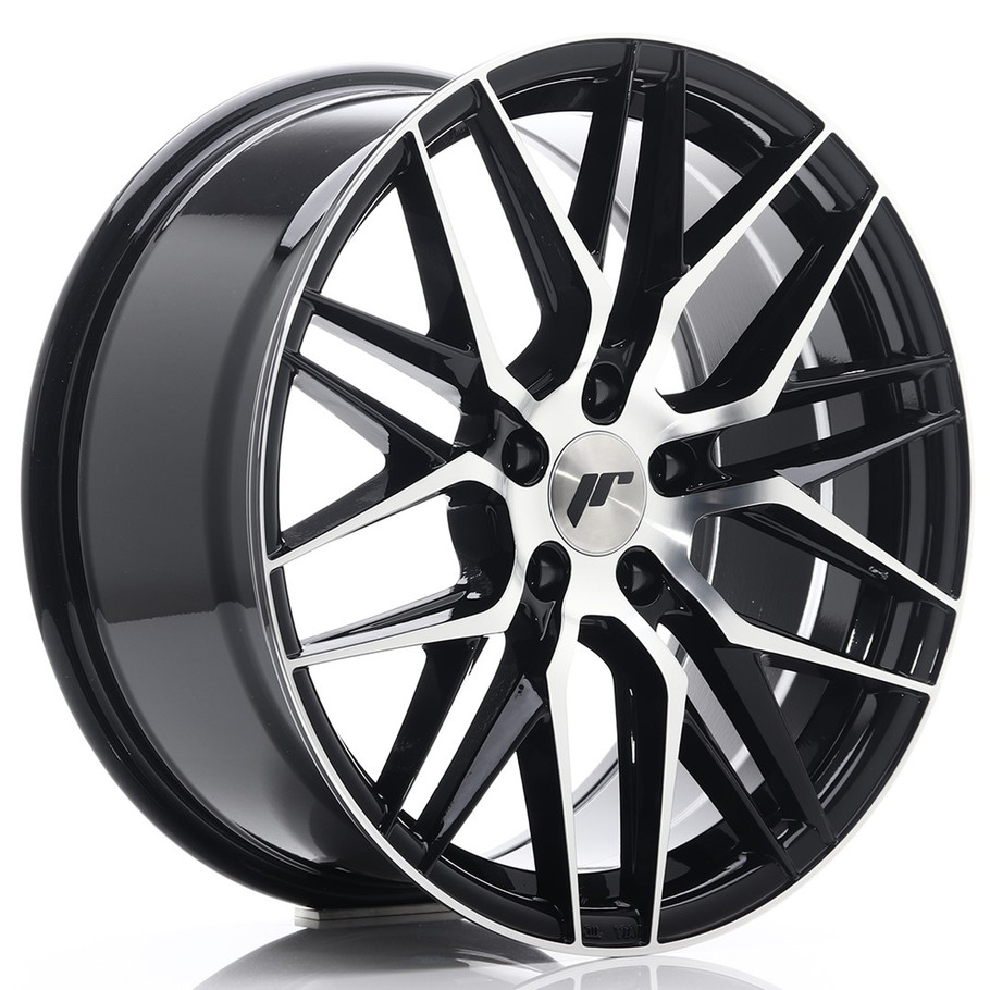 JR Wheels JR28 18x8.5 ET40 5x112 Gloss Black Machined Face www.srbpower.com