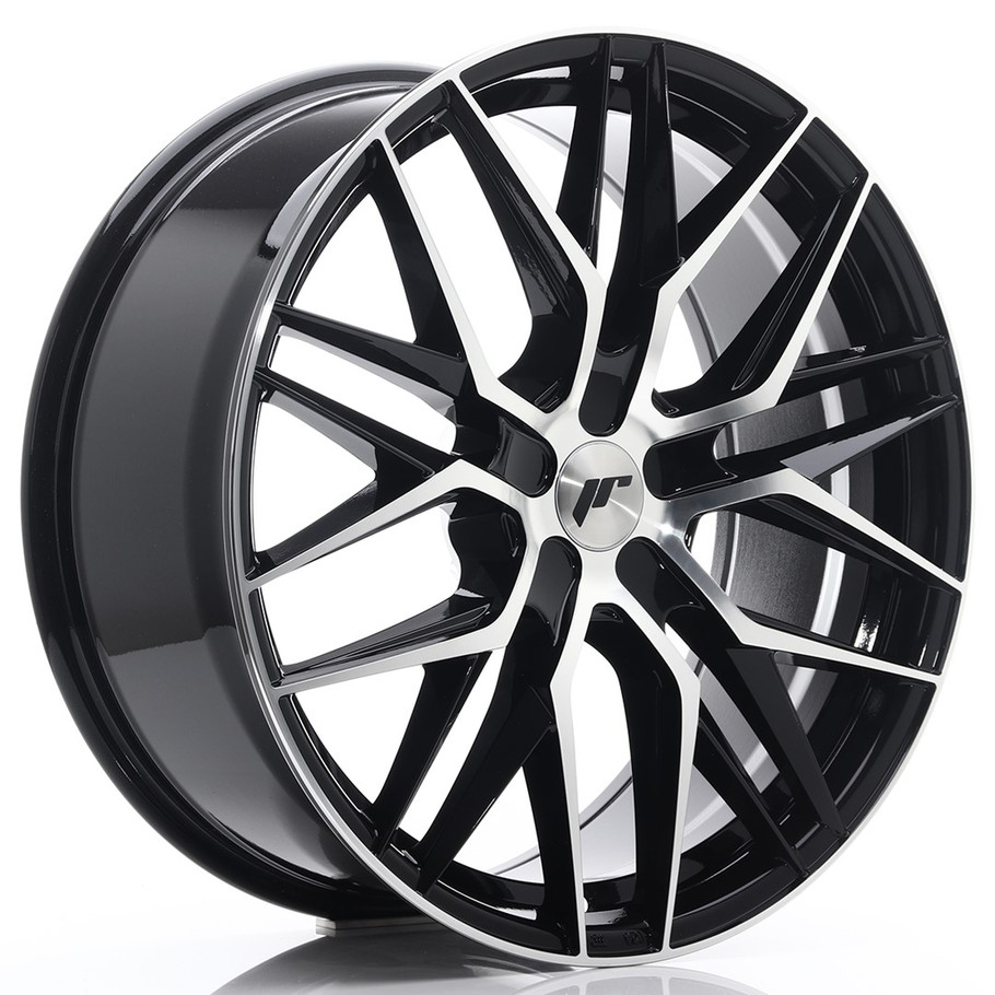 JR Wheels JR28 21x9 ET15-45 5H CUSTOM PCD Gloss Black Machined Face www.srbpower.com