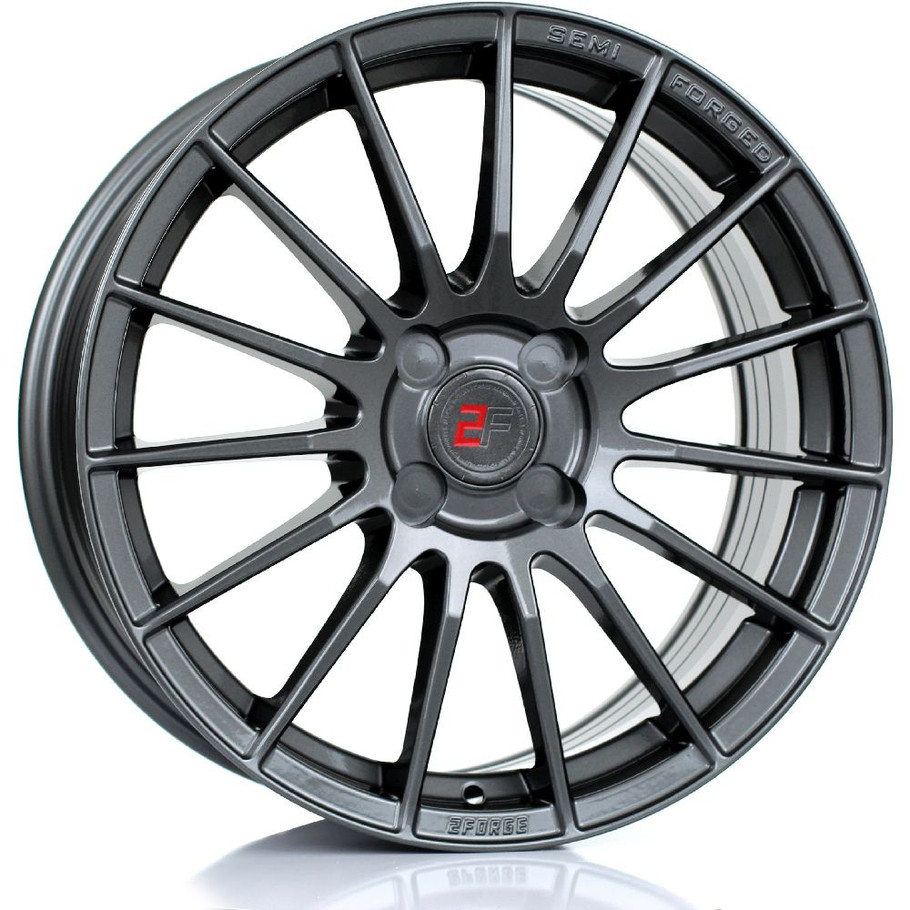 2FORGE ZF1 17x7.5 4x100 GLOSS GUNMETAL Custom Offset: ET10 TO ET51 www.srbpower.com