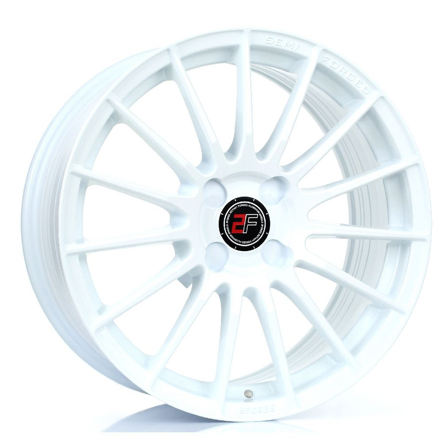 2FORGE ZF1 17x8 4x108 WHITE Custom Offset: ET10 TO ET58 www.srbpower.com