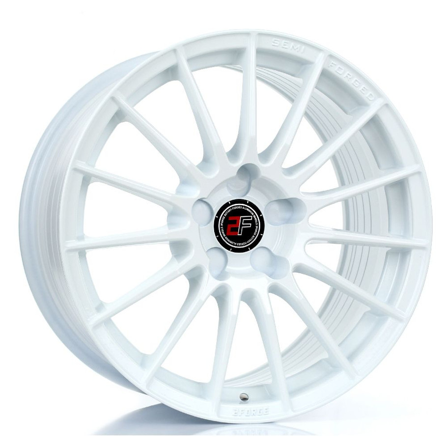 2FORGE ZF1 17x9 5x100 WHITE Custom Offset: ET10 TO ET50 www.srbpower.com