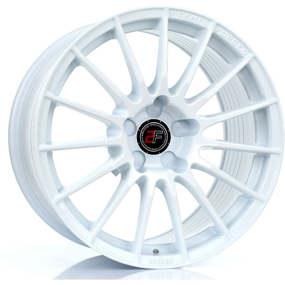 2FORGE ZF1 17x9.5 5x112 WHITE Custom Offset: ET0 TO ET45 www.srbpower.com