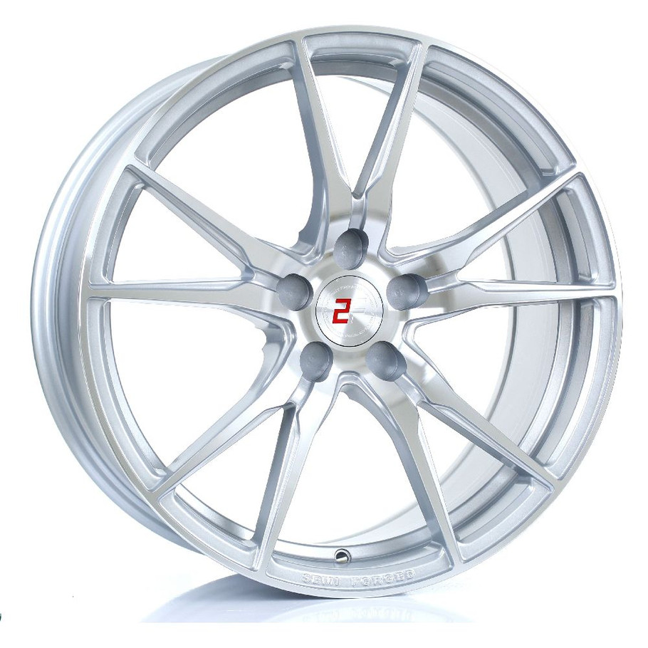 2FORGE ZF2 19x8.5 5x108 SILVER POLISHED FACE Custom Offset: ET15 TO ET45 www.srbpower.com