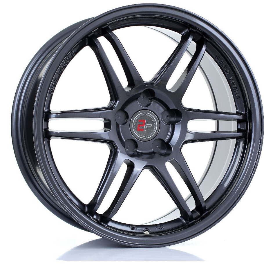 2FORGE ZF5 18x8 5x100 GLOSS GUNMETAL Custom Offset: ET15 TO ET35 www.srbpower.com