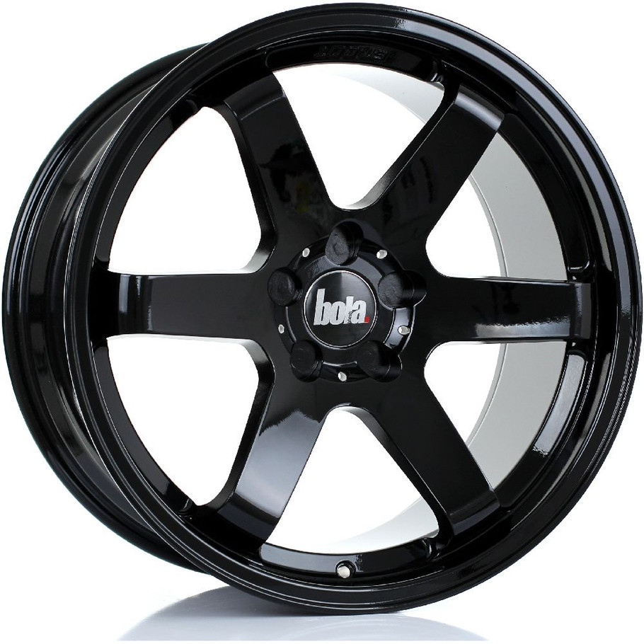 BOLA B1 19x10 5x108 GLOSS BLACK Custom Offset: ET25 TO ET45 www.srbpower.com