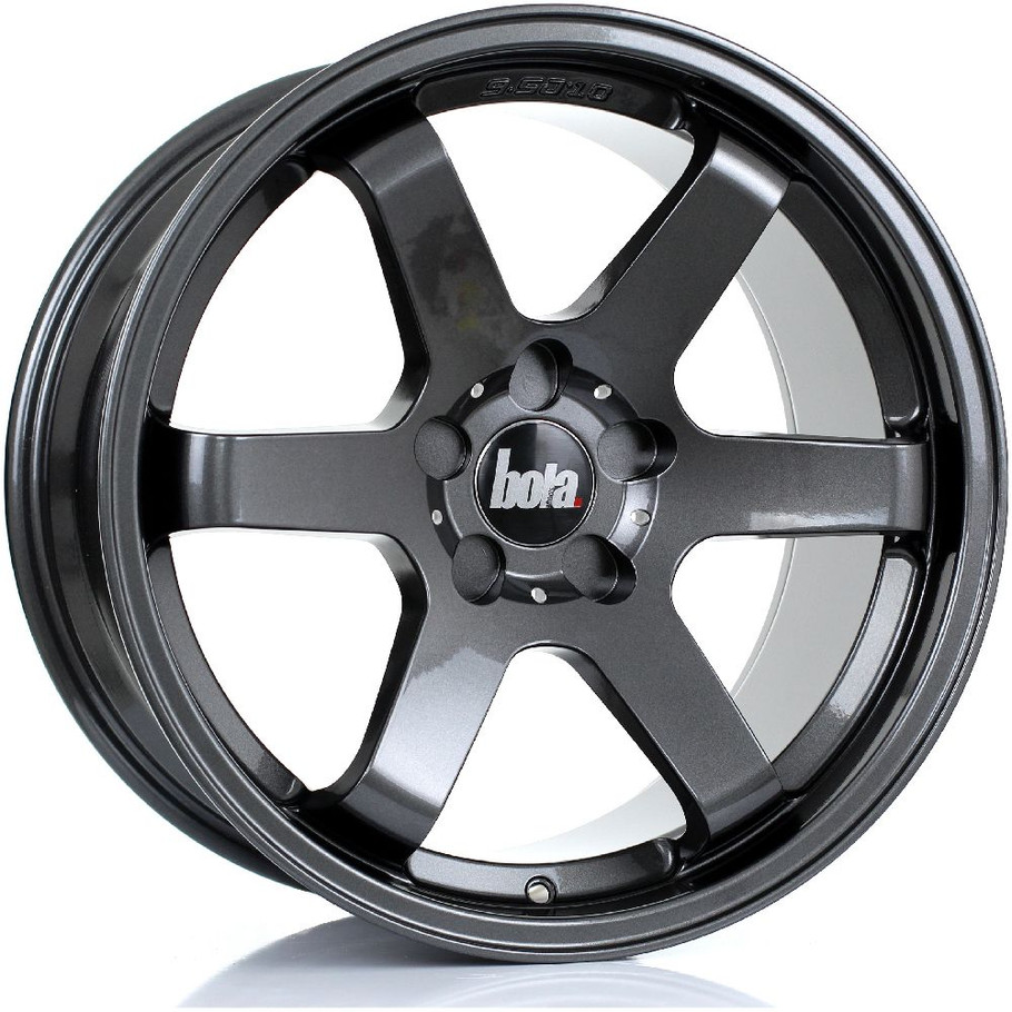 BOLA B1 18x9.5 5x114 GLOSS GUNMETAL Custom Offset: ET35 TO ET45 www.srbpower.com