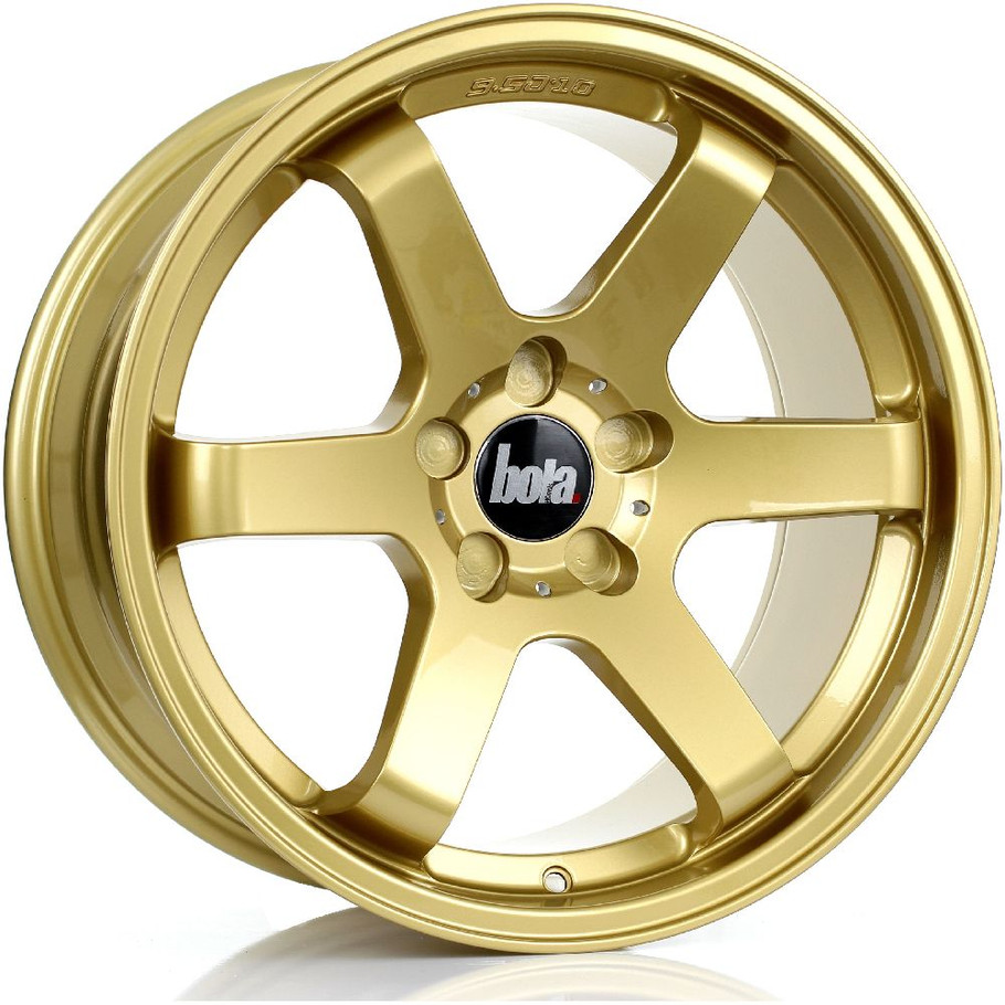 BOLA B1 18x9.5 5x114 GOLD Custom Offset: ET30 TO ET45 www.srbpower.com
