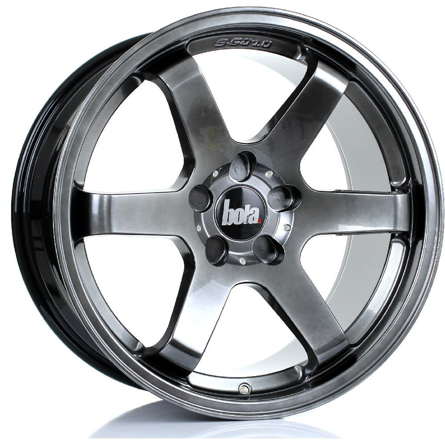 BOLA B1 18x9.5 5x130 HYPER BLACK Custom Offset: ET30 TO ET45 www.srbpower.com
