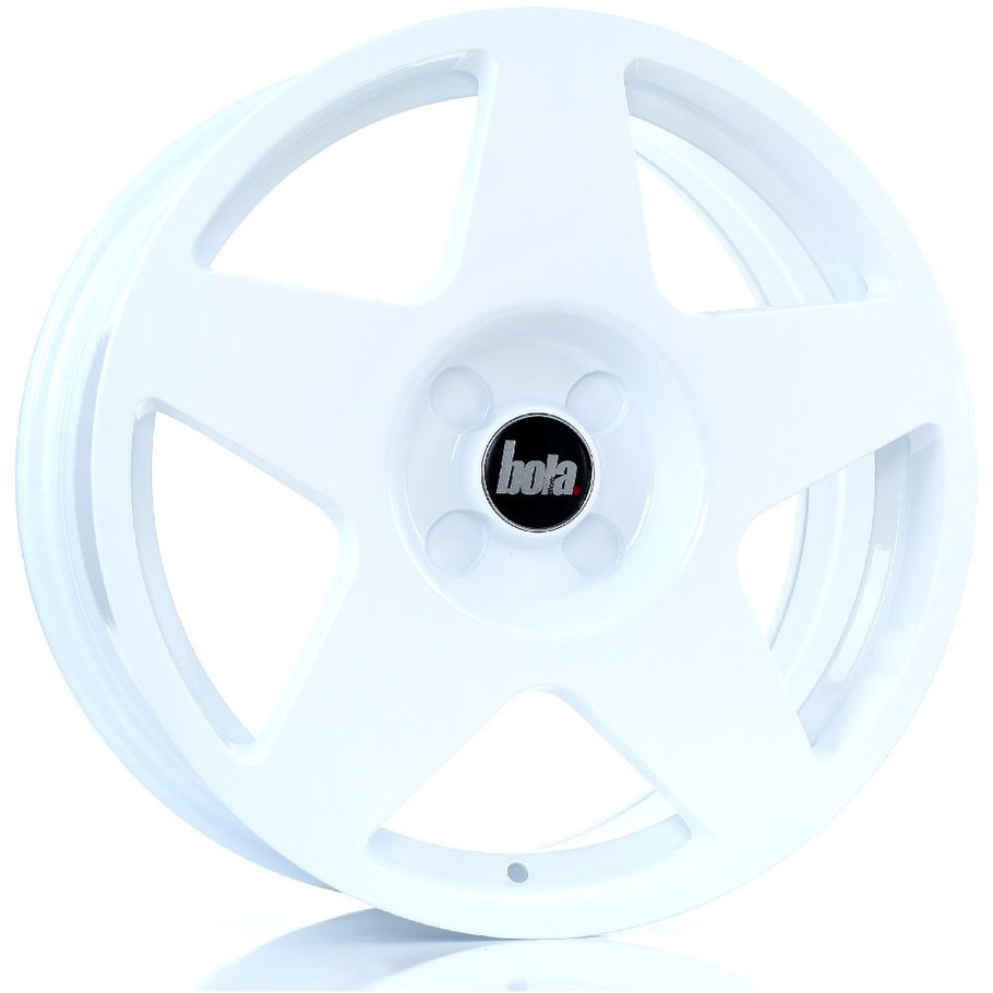 BOLA B10 17x7.5 4x108 WHITE Custom Offset: ET40 TO ET45 www.srbpower.com