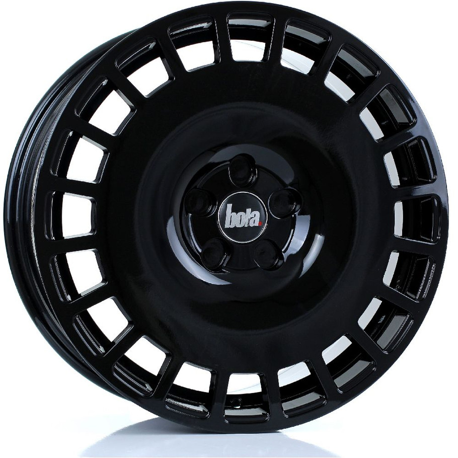 BOLA B12 18x8 5x98 GLOSS BLACK Custom Offset: ET30 TO ET45 www.srbpower.com