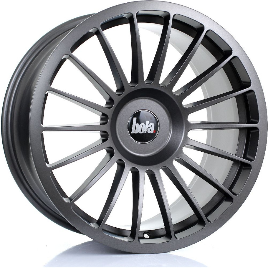 BOLA B14 18x9.5 5x100 MATT GUNMETAL Custom Offset: ET30 TO ET45 www.srbpower.com