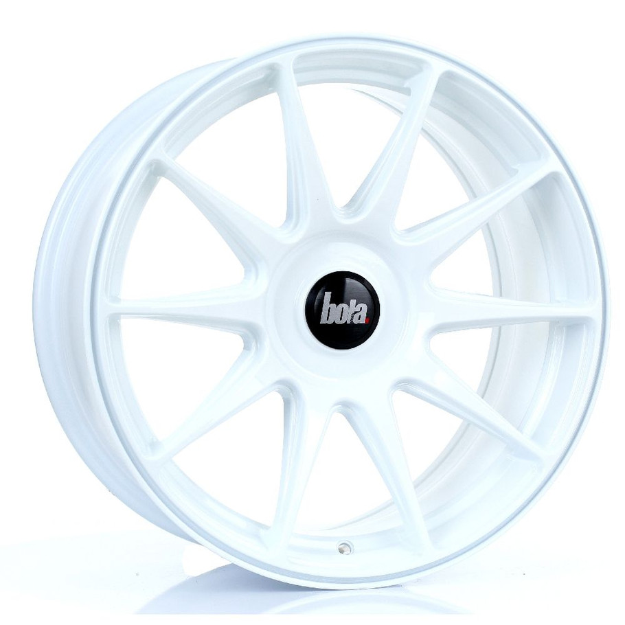 BOLA B15 17x8 5x112 WHITE Custom Offset: ET35 TO ET45 www.srbpower.com