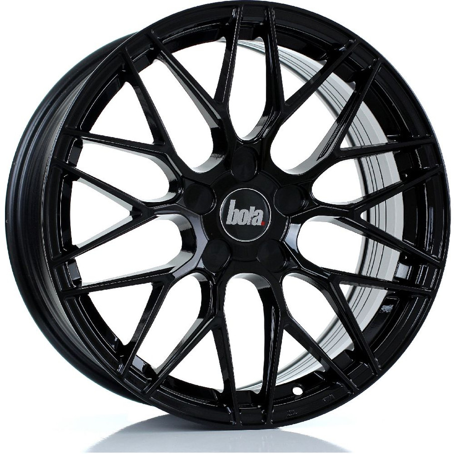 BOLA B17 17x8 5x108 GLOSS BLACK Custom Offset: ET35 TO ET45 www.srbpower.com