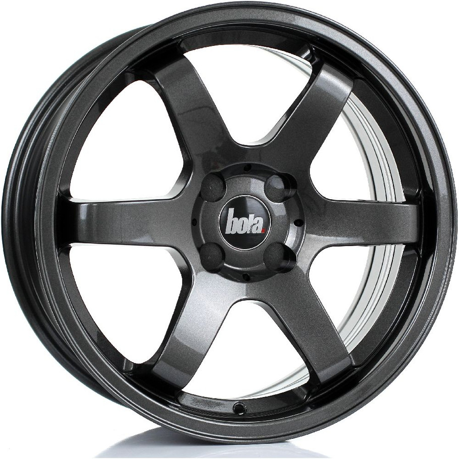 BOLA B1R 17x7.5 4x98 GLOSS GUNMETAL Custom Offset: ET40 TO ET45 www.srbpower.com