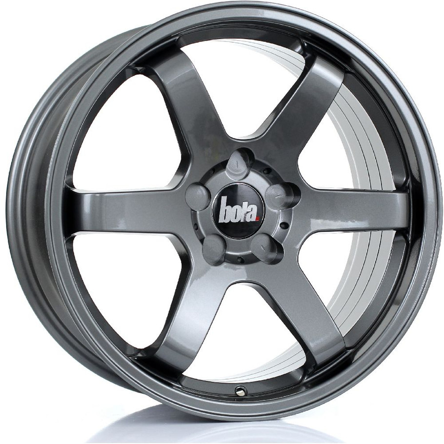 BOLA B1R 18x8.5 5x110 GLOSS GUNMETAL Custom Offset: ET25 TO ET45 www.srbpower.com