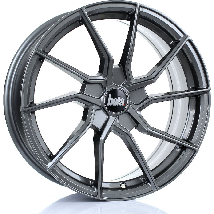 BOLA B25 17x7.5 5x115 GLOSS GUNMETAL Custom Offset: ET40 TO ET45 www.srbpower.com