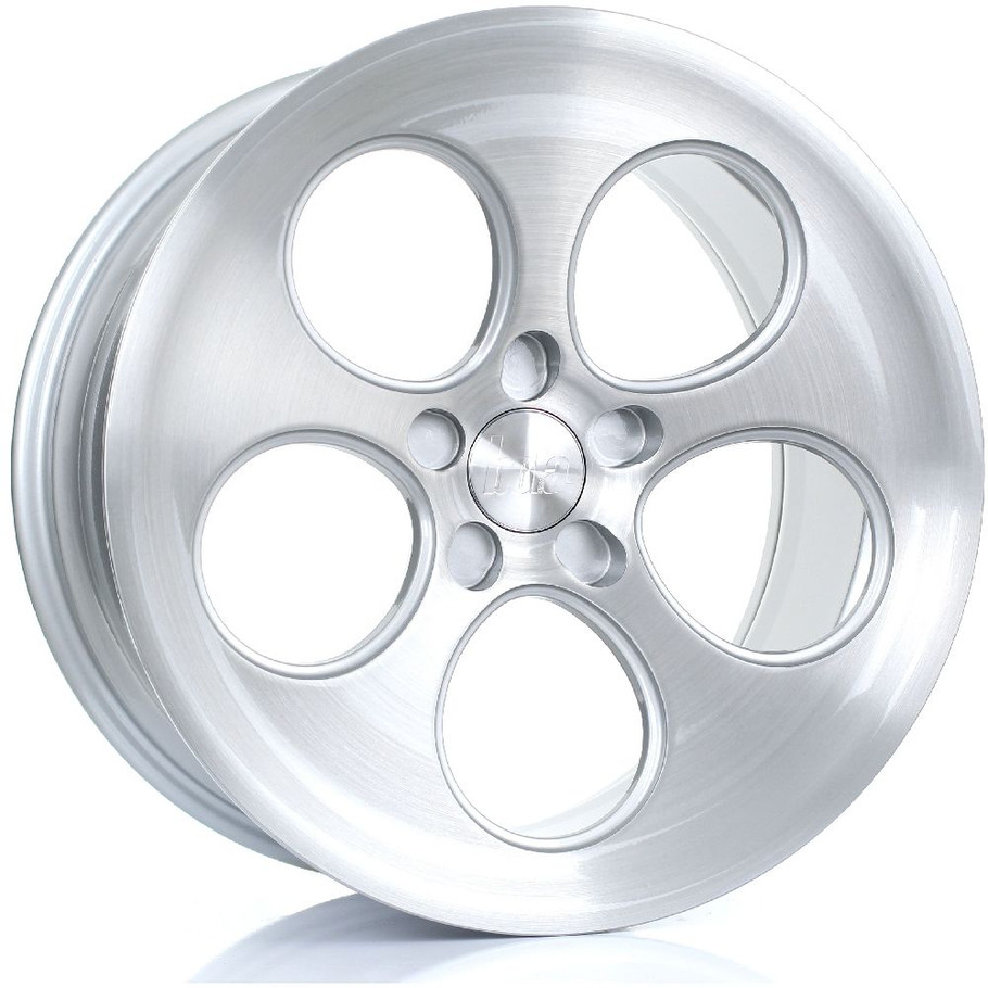 BOLA B5 18x9.5 5x105 SILVER BRUSHED POLISHED FACE Custom Offset: ET40 TO ET45 www.srbpower.com