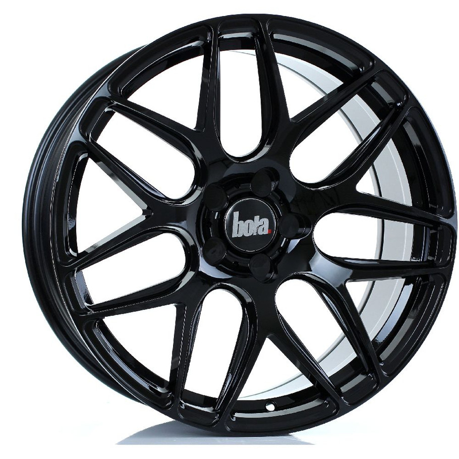 BOLA B8R 19x8.5 5x108 GLOSS BLACK Custom Offset: ET25 TO ET45 www.srbpower.com