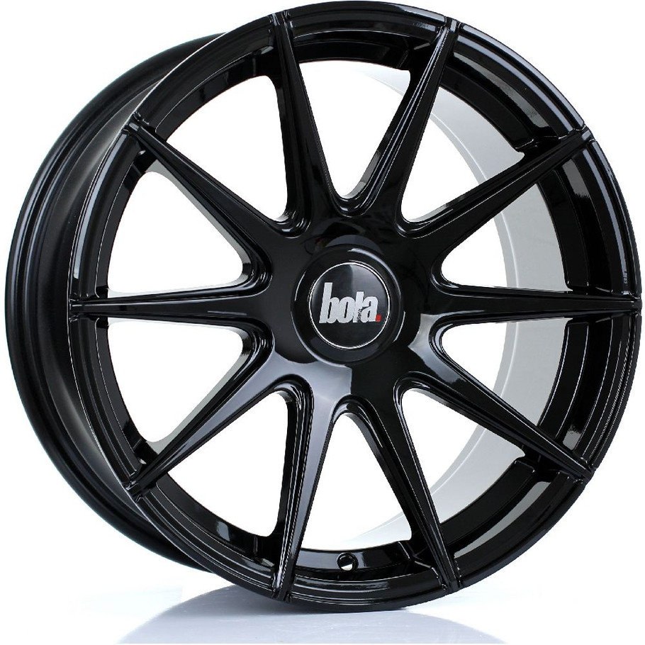 BOLA CSR 17x8 5x100 GLOSS BLACK Custom Offset: ET35 TO ET45 www.srbpower.com