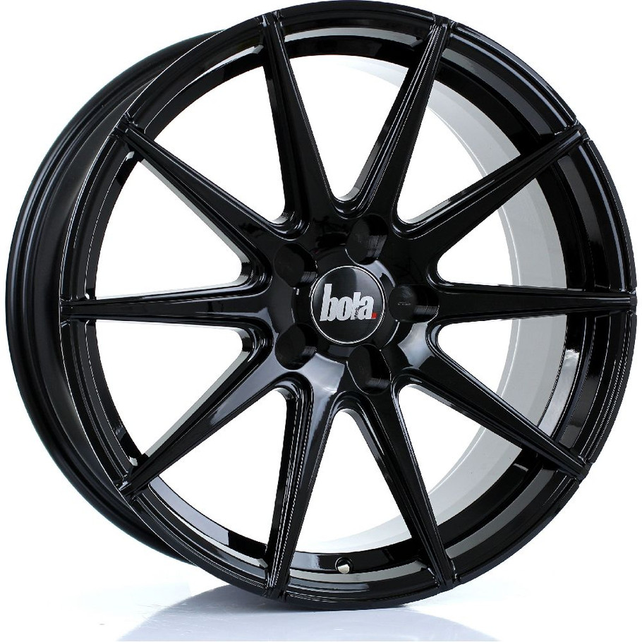 BOLA CSR 19x8.25 5x108 GLOSS BLACK Custom Offset: ET40 TO ET45 www.srbpower.com
