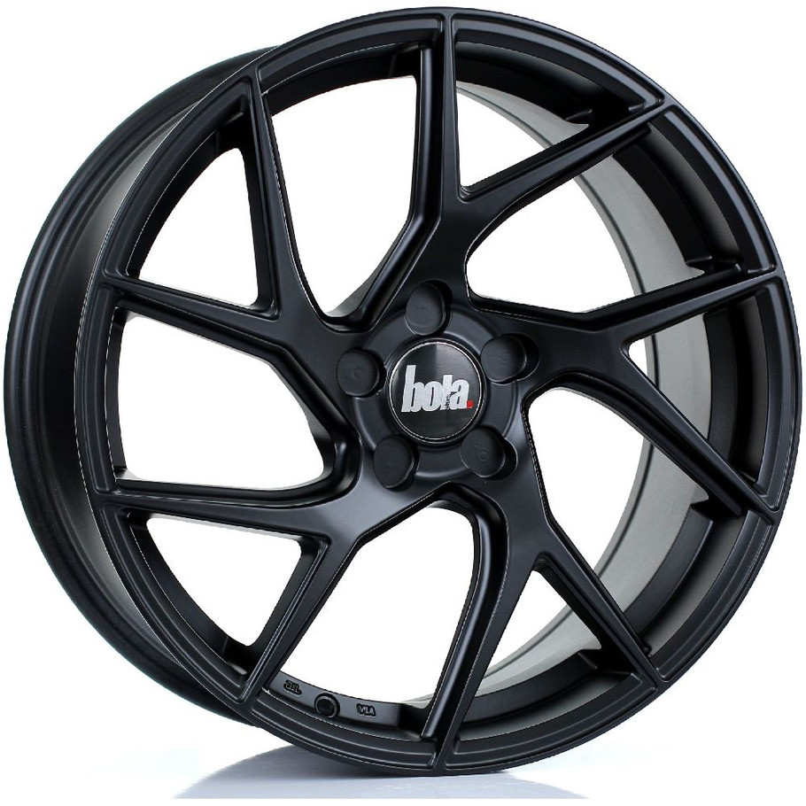 BOLA FLA 19x8.5 5x100 MATT BLACK Custom Offset: ET20 TO ET58 www.srbpower.com