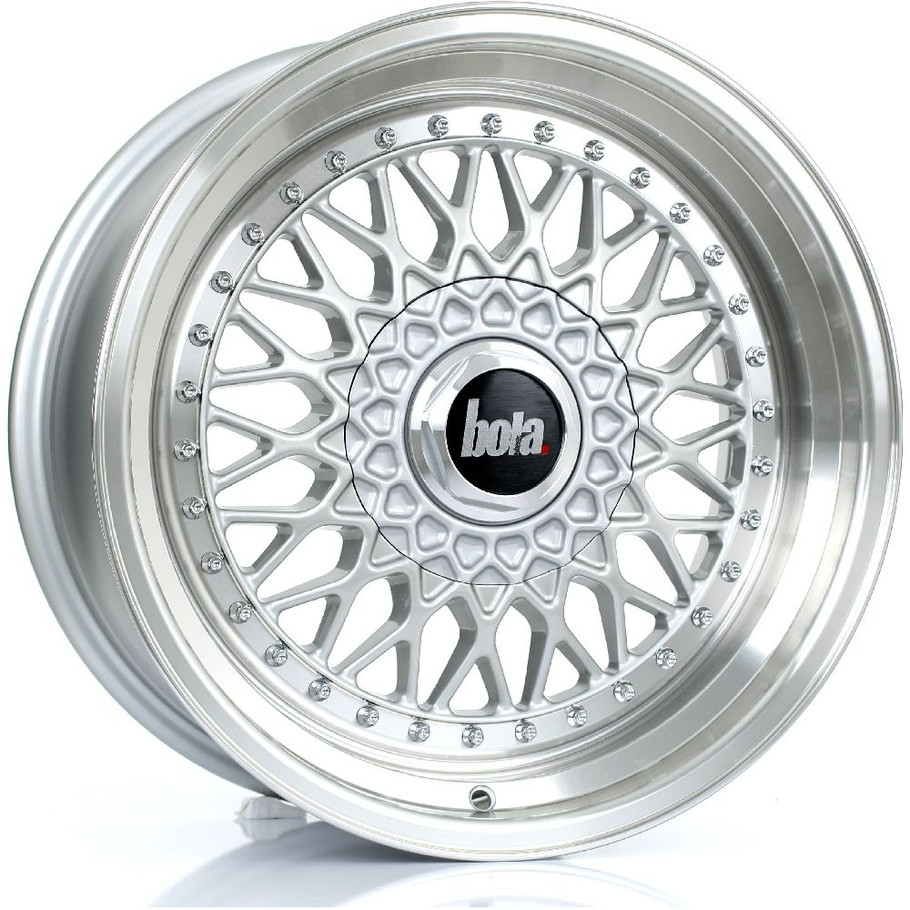 BOLA TX09 17x8 5x108 SILVER POLISHED LIP Custom Offset: ET20 TO ET38 www.srbpower.com