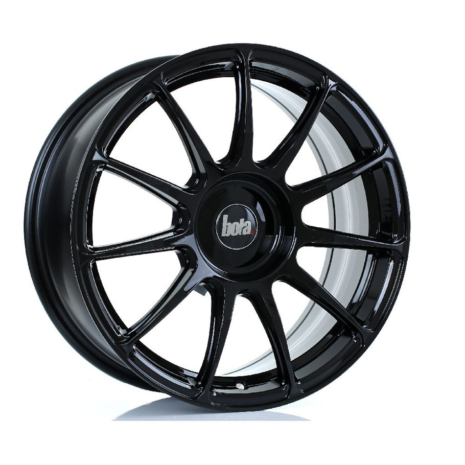 BOLA VST 17x7.5 4x100 GLOSS BLACK Custom Offset: ET40 TO ET45 www.srbpower.com