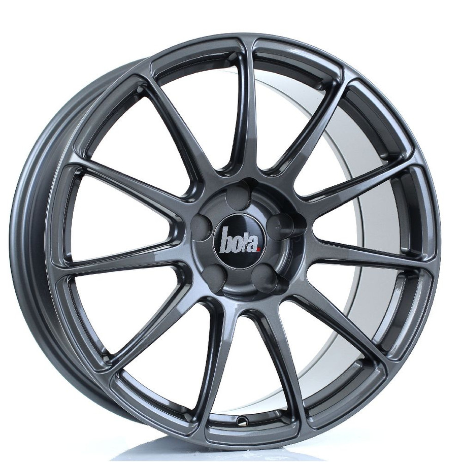 BOLA VST 18x8 5x100 GLOSS GUNMETAL Custom Offset: ET40 TO ET45 www.srbpower.com