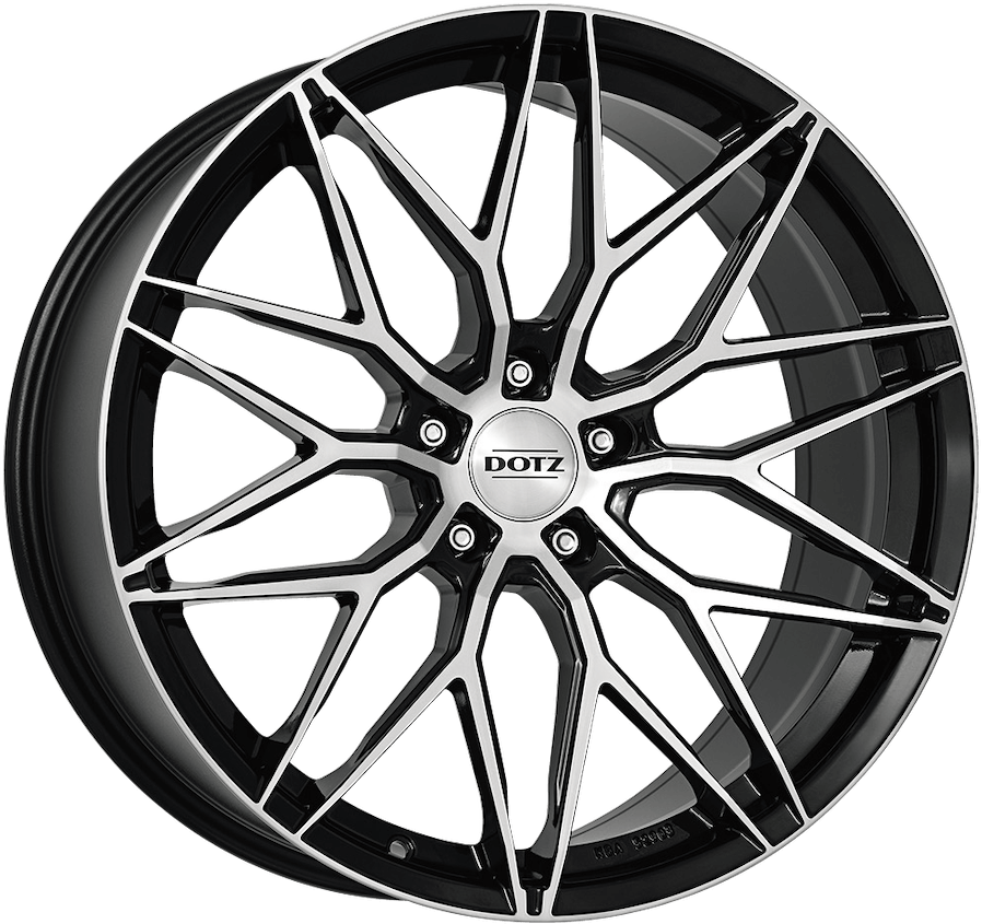 Dotz Suzuka Dark 20x10 ET40 5x112 Black / Polished