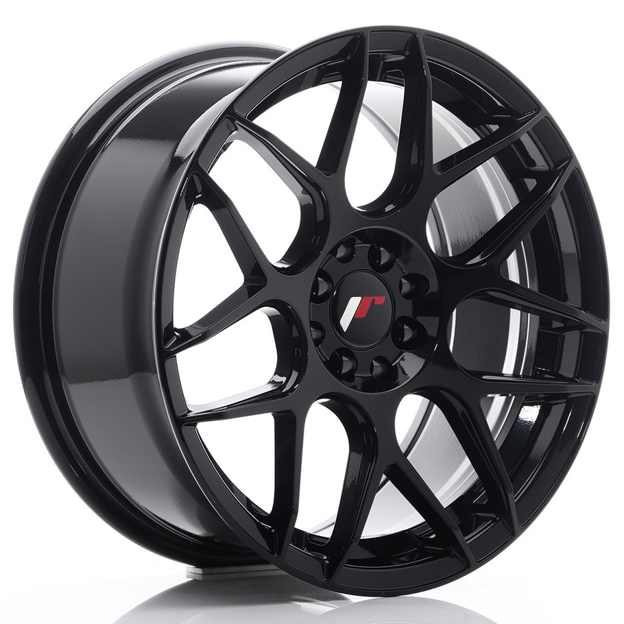 JR Wheels JR18 17x8 ET25 4x100/108 Glossy Black www.srbpower.com