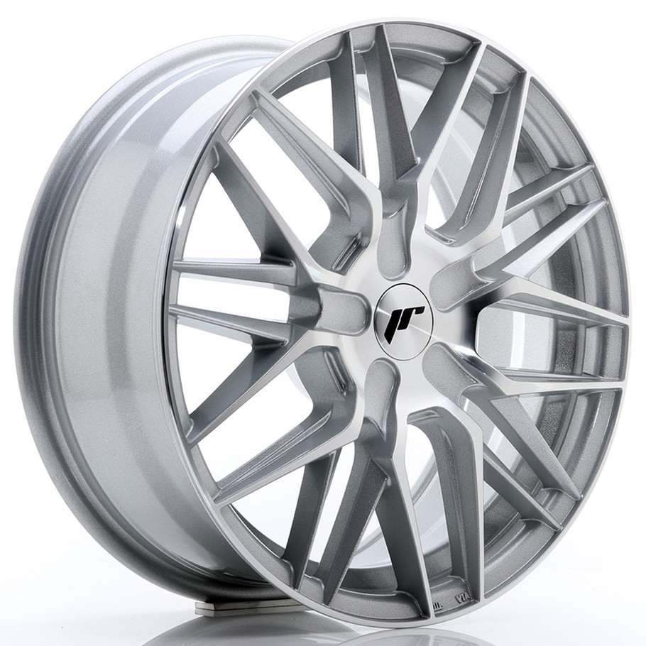 JR Wheels JR28 17x7 ET20-45 CUSTOM PCD Silver Machined Face www.srbpower.com