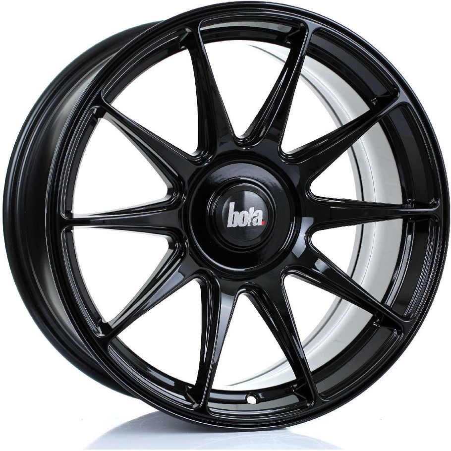 Bola B15 17x8 5x108 Gloss Black CUSTOM OFFSET: ET35 TO 45 www.srbpower.com