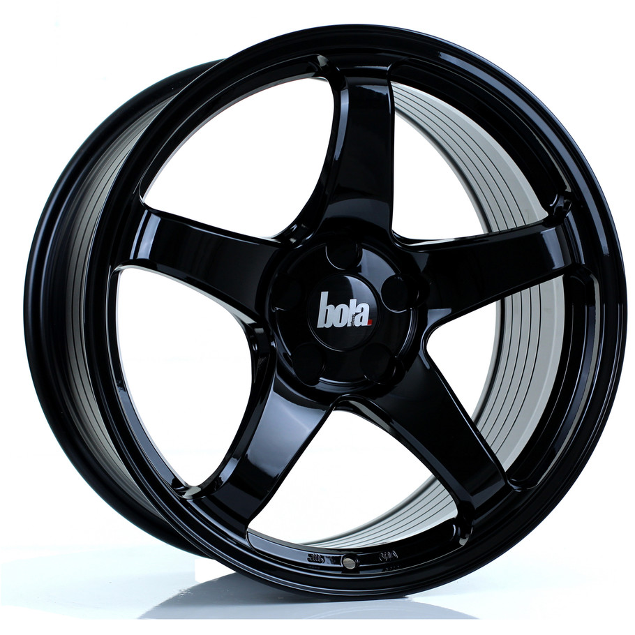 Bola B2R 18x9.5 5x114.3 Gloss Black CUSTOM OFFSET: ET30 TO 45 www.srbpower.com