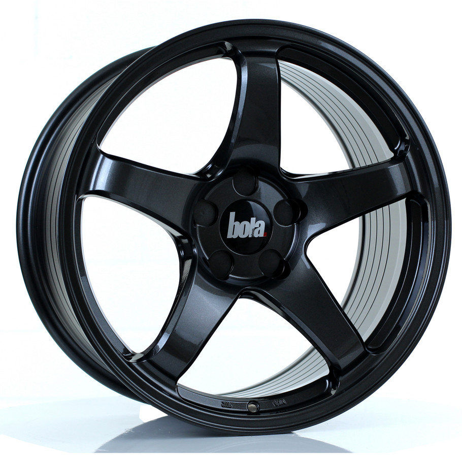 Bola B2R 18x9.5 5x110 Gloss Gunmetal CUSTOM OFFSET: ET30 TO 45 www.srbpower.com