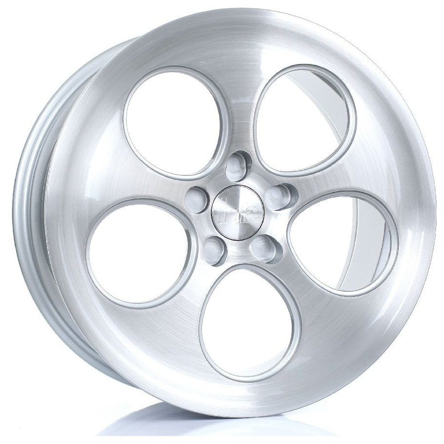 Bola B5 18x8.5 5x120.65 Silver Brushed Polished Face CUSTOM OFFSET: ET40 TO 45 www.srbpower.com