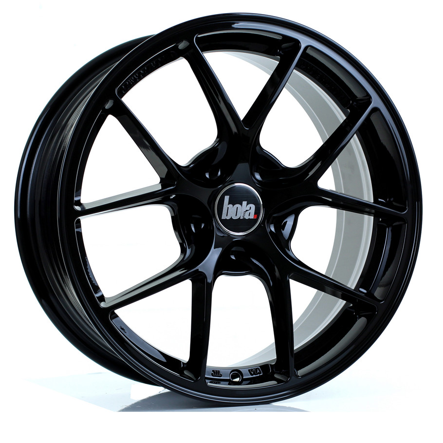 Bola FLE 17x7.5 5x110 Gloss Black CUSTOM OFFSET: ET40 TO 45 www.srbpower.com