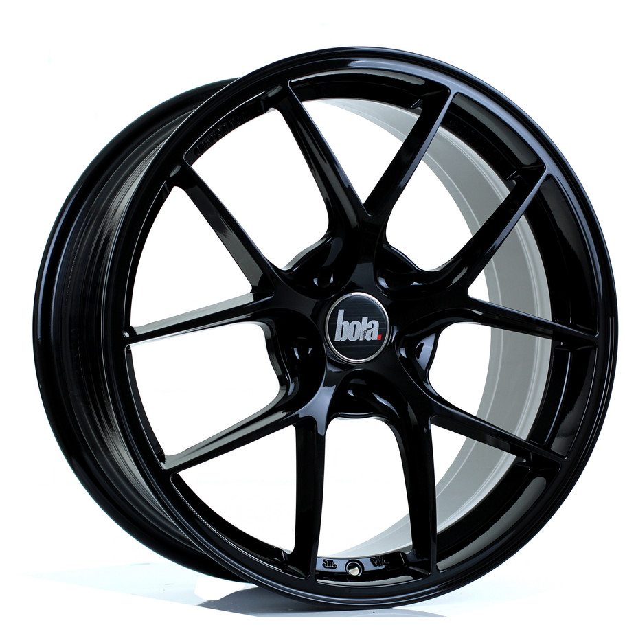 Bola FLE 18x8 5x100 Gloss Black CUSTOM OFFSET: ET40 TO 50 www.srbpower.com