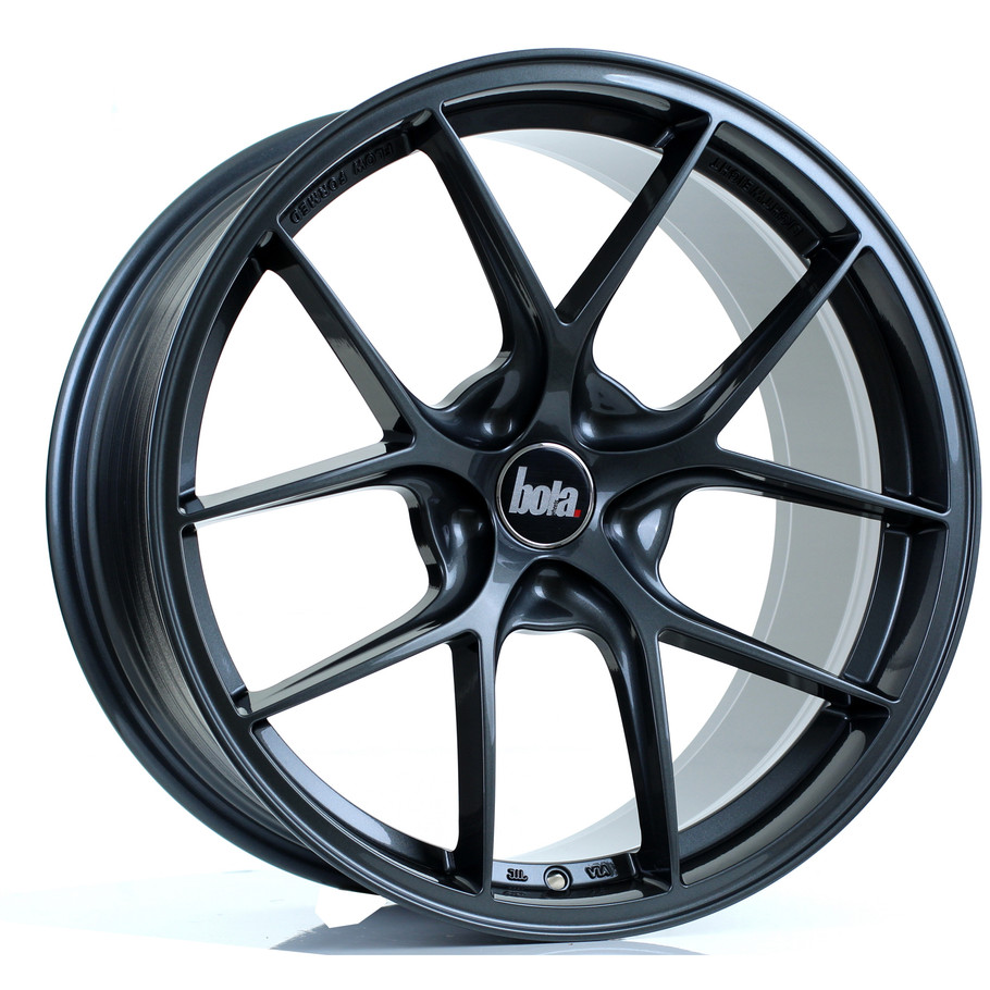 Bola FLE 19x9.5 5x112 Gloss Gunmetal CUSTOM OFFSET: ET42 TO 49 www.srbpower.com