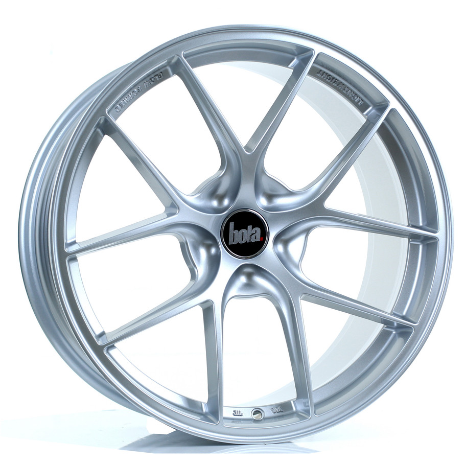 Bola FLE 19x9.5 5x110 Silver CUSTOM OFFSET: ET42 TO 49 www.srbpower.com