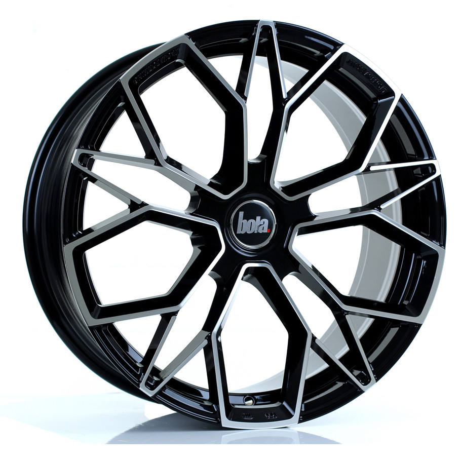 Bola FLF 19x8.5 5x115 Gloss Black Polished CUSTOM OFFSET: ET42 TO 50 www.srbpower.com