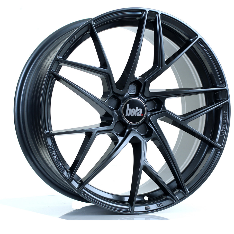 Bola FLR 18x8.5 5x115 Gloss Gunmetal CUSTOM OFFSET: ET40 TO 50 www.srbpower.com