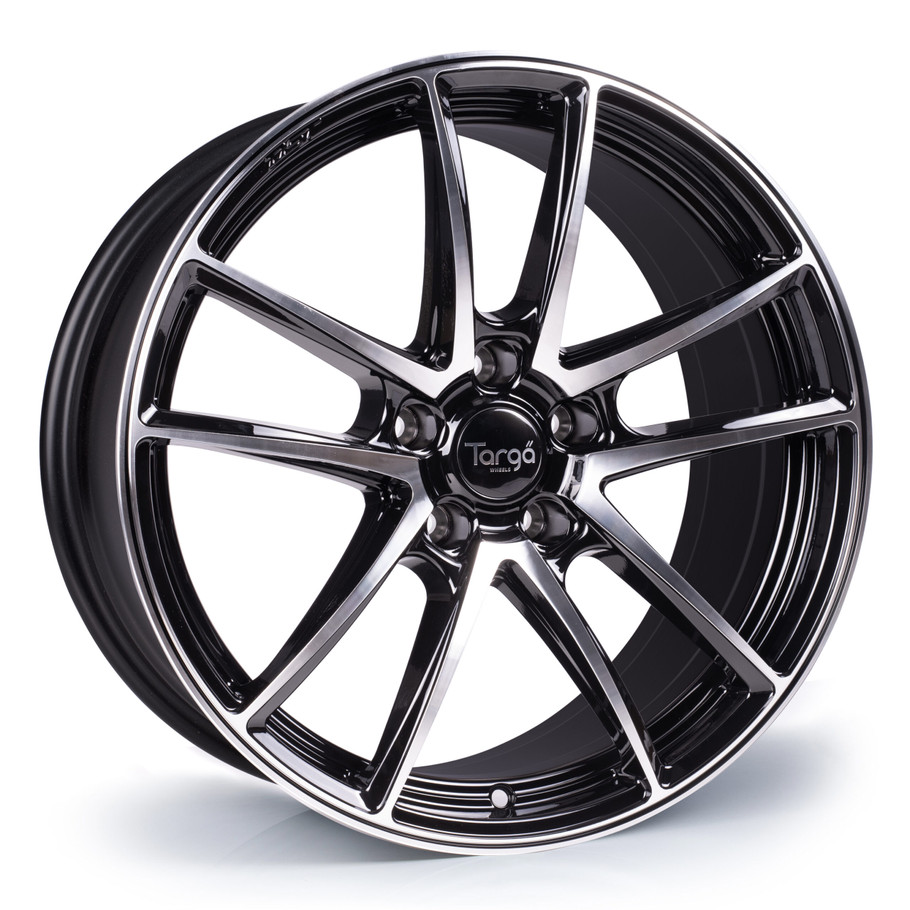 Targa TG5-FF 18 inch 5x112 Gloss Black / Polished Face www.srbpower.com