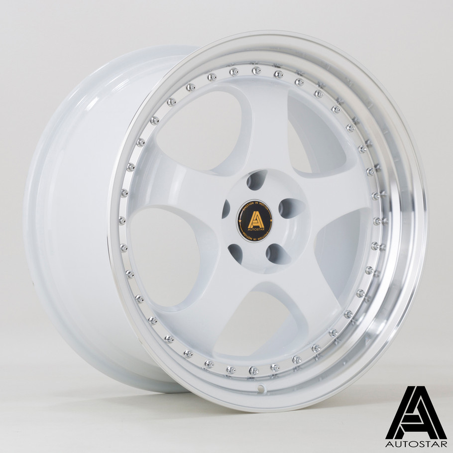 Autostar GT5 19x9.5 ET22 5x114.3 73mm RLWhite (AS-GT59519D1P22RLWH0730) www.srbpower.com