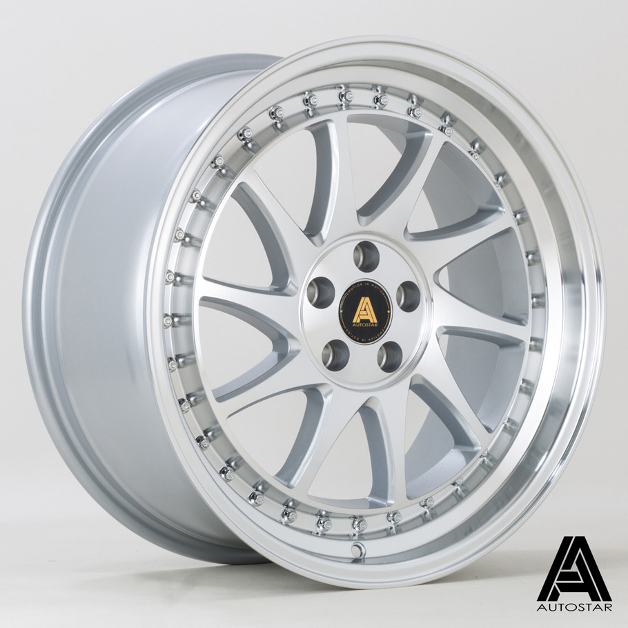 Autostar Vader 18x8.5 ET35 5x100 73.1mm PFSilver (AS-VADE8518O1P35RFPS0731) www.srbpower.com