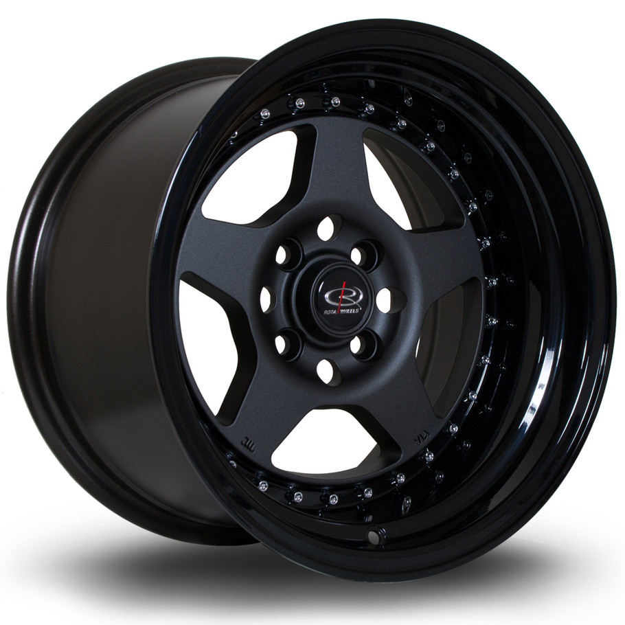 Rota Kyusha 15x9 ET0 4x114.3 73mm FGMBlack (KYUS9015A1P00PCFGH0730) www.srbpower.com