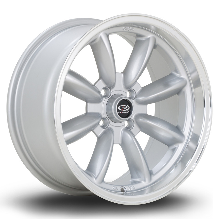 Rota RBR 16x8 ET10 4x100 67.1mm RLSilver (RBR68016C1P10RLPS0671) www.srbpower.com