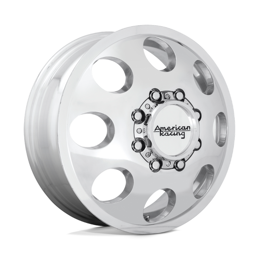 American Racing AR204 BAJA DUALLY 17x6 ET111 8x165.1 121.50mm POLISHED - FRONT (Load Rated 1451kg)