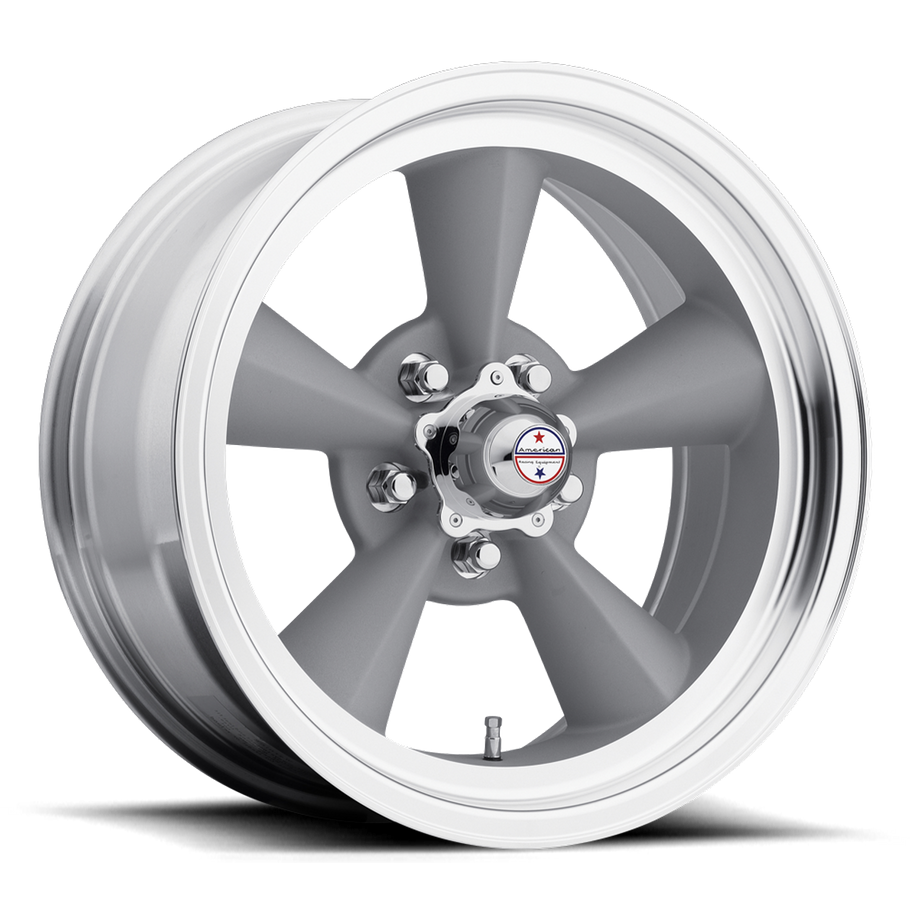 American Racing VN309 TT O 17x7 ET0 5x120.65 83.06mm VINTAGE SILVER W/ MACHINED LIP (Load Rated 726kg)