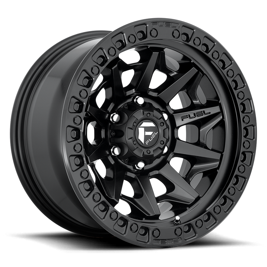 Fuel D114 COVERT BEADLOCK 17x9 ET-15 6x135 87.10mm MATTE BLACK (Load Rated 1134kg)