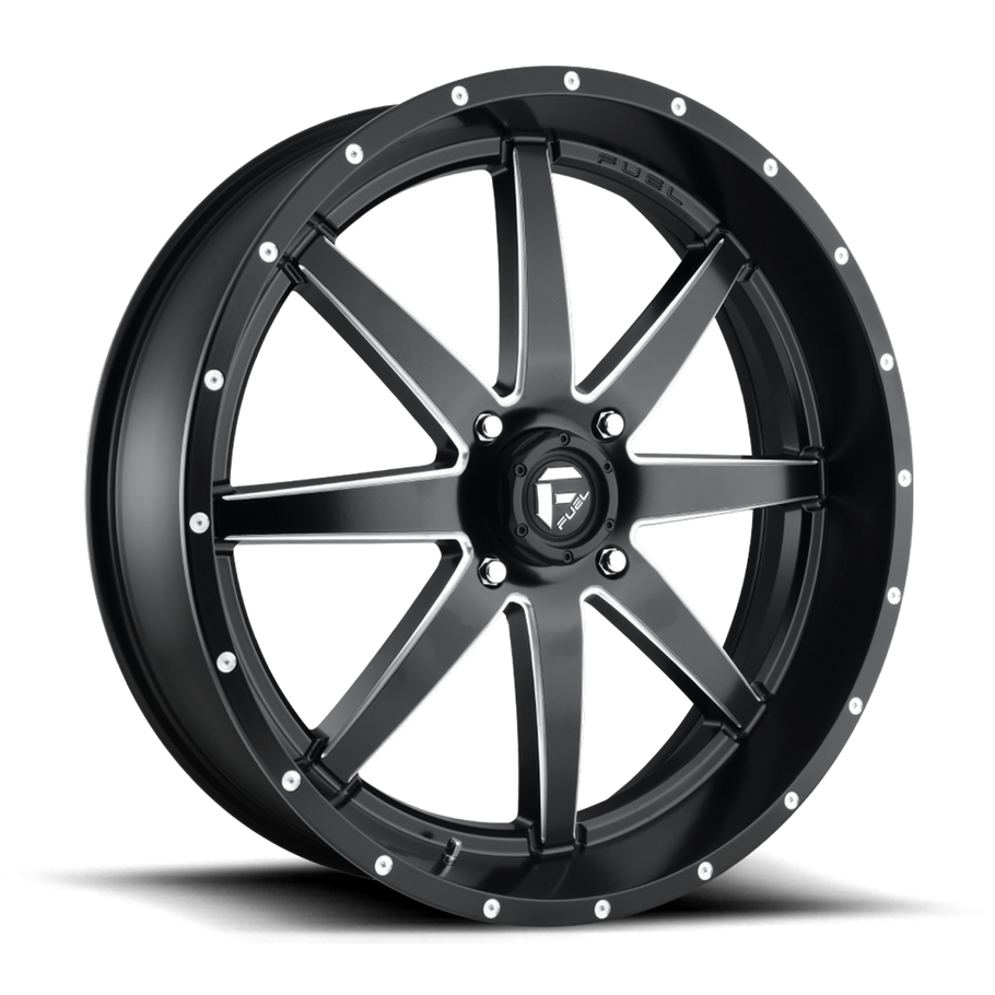 Fuel D538 MAVERICK 24x7 ET13 4x137 110.10mm MATTE BLACK MILLED (Load Rated 454kg)